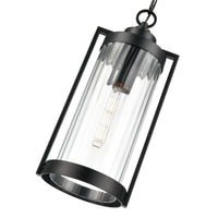 19'' Braselton Powder Coated Black 1 Light Hanging Lantern