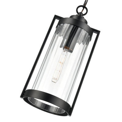 19'' Braselton Powder Coated Black 1 Light Hanging Lantern