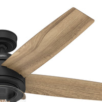 52 inch Margo Matte Black Ceiling Fan with LED Light Kit and Handheld Remote