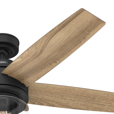 52 inch Margo Matte Black Ceiling Fan with LED Light Kit and Handheld Remote