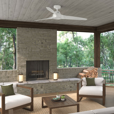 60 inch Mosley ENERGY STAR® Fresh White Damp Rated Ceiling Fan and Wall Control