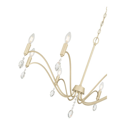 23.5'' Aureline Aged Silver 8 Light Chandelier