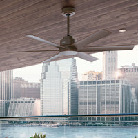 60 inch Kennicott ENERGY STAR® Matte Bronze Damp Rated Ceiling Fan and Handheld Remote