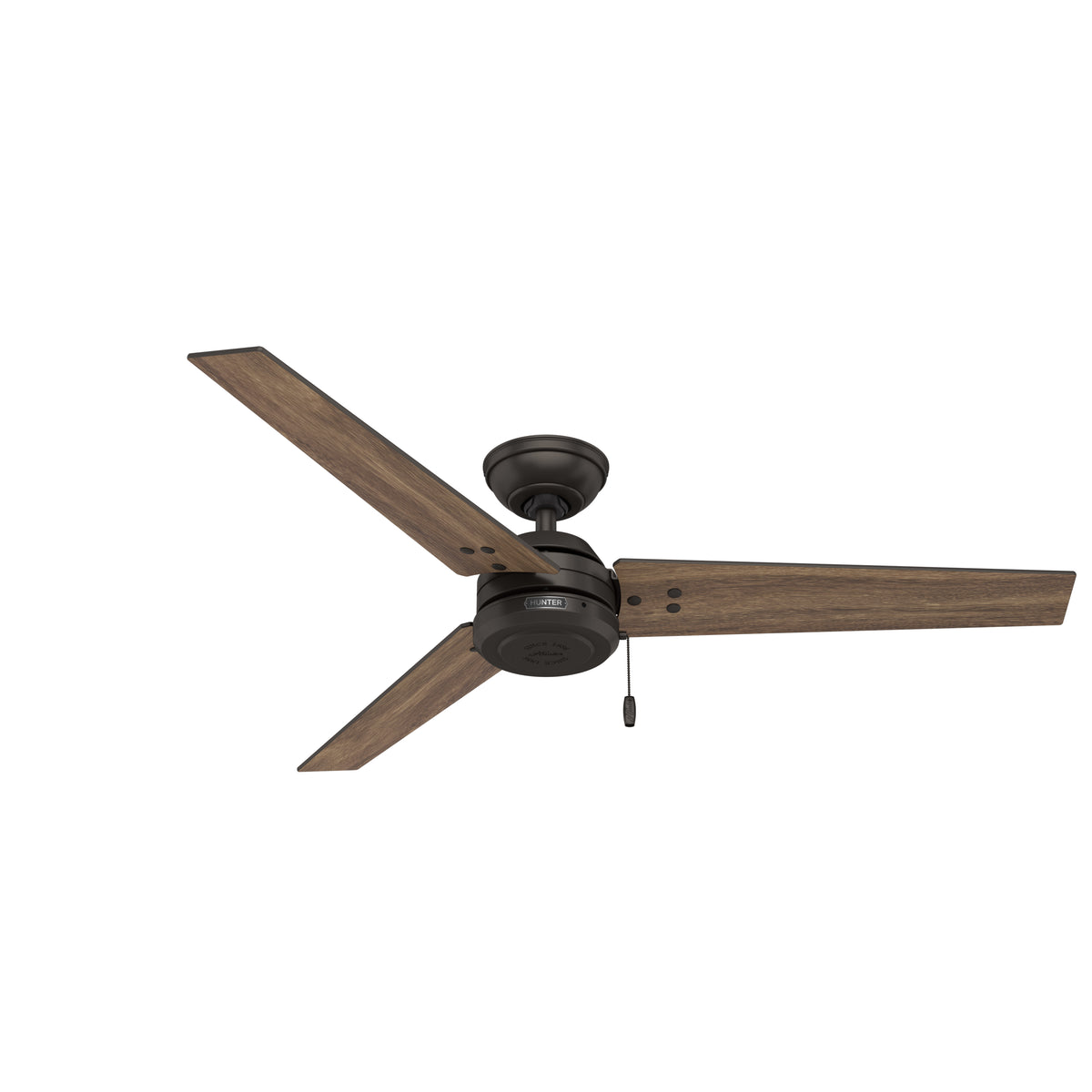52 inch Cassius Premier Bronze Damp Rated Ceiling Fan and Pull Chain