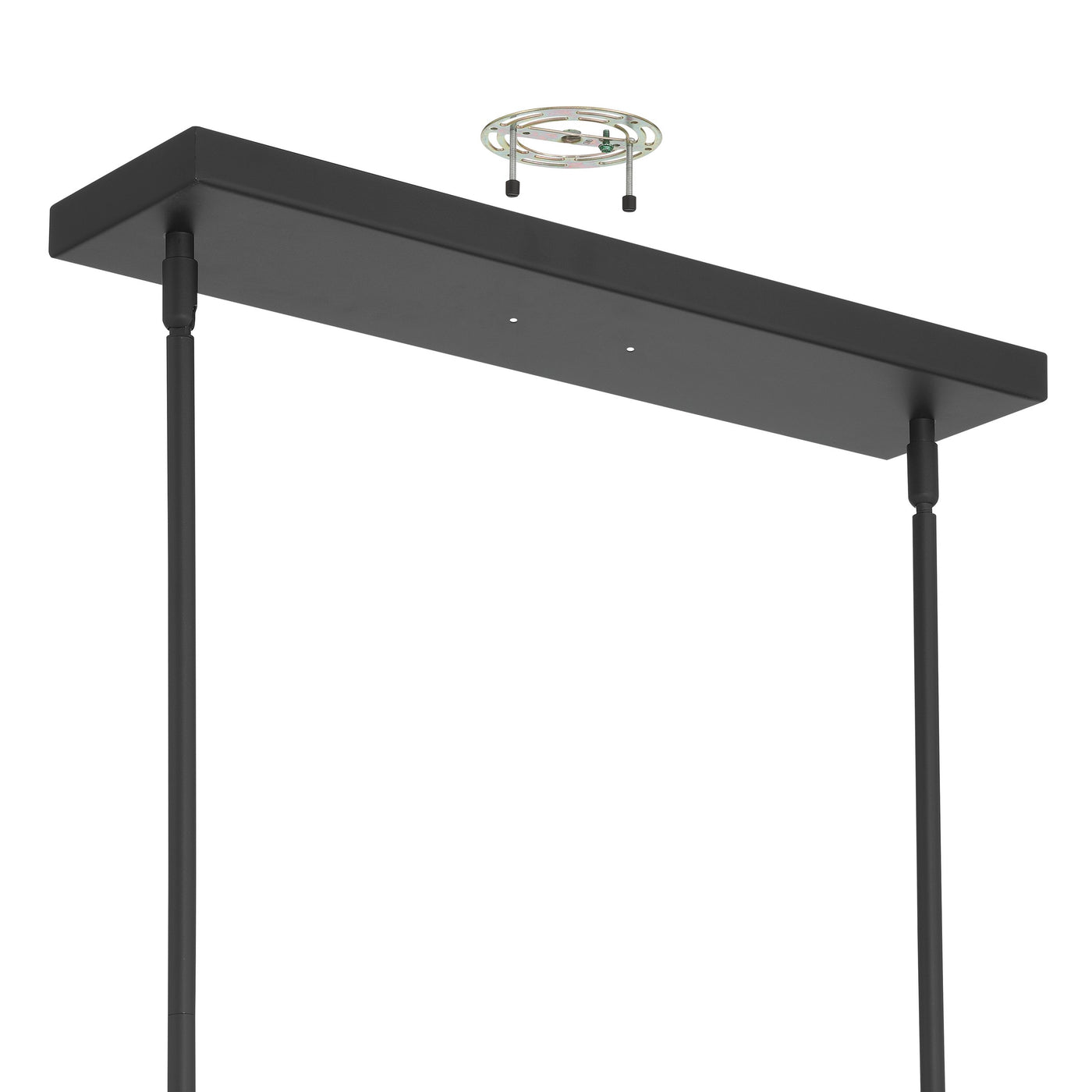 Grazia 60-inch 2-light Matte Black and Brushed Gold LED Linear Chandelier