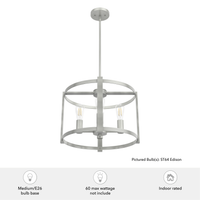 Astwood 18-inch 4-light Brushed Nickel Drum Chandelier