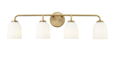 32'' Norah Vintage Brass 4 Light Bath Vanity