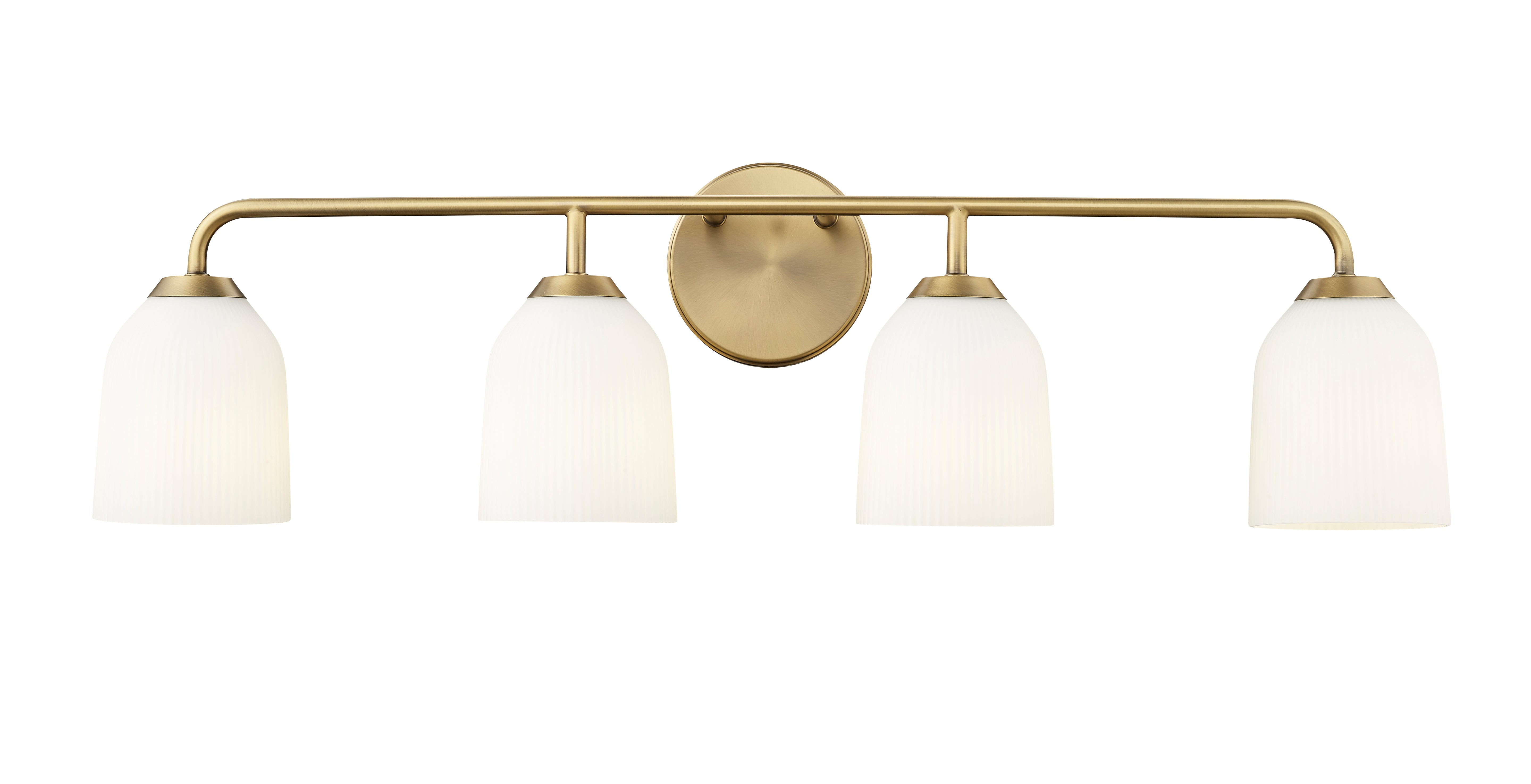 32'' Norah Vintage Brass 4 Light Bath Vanity