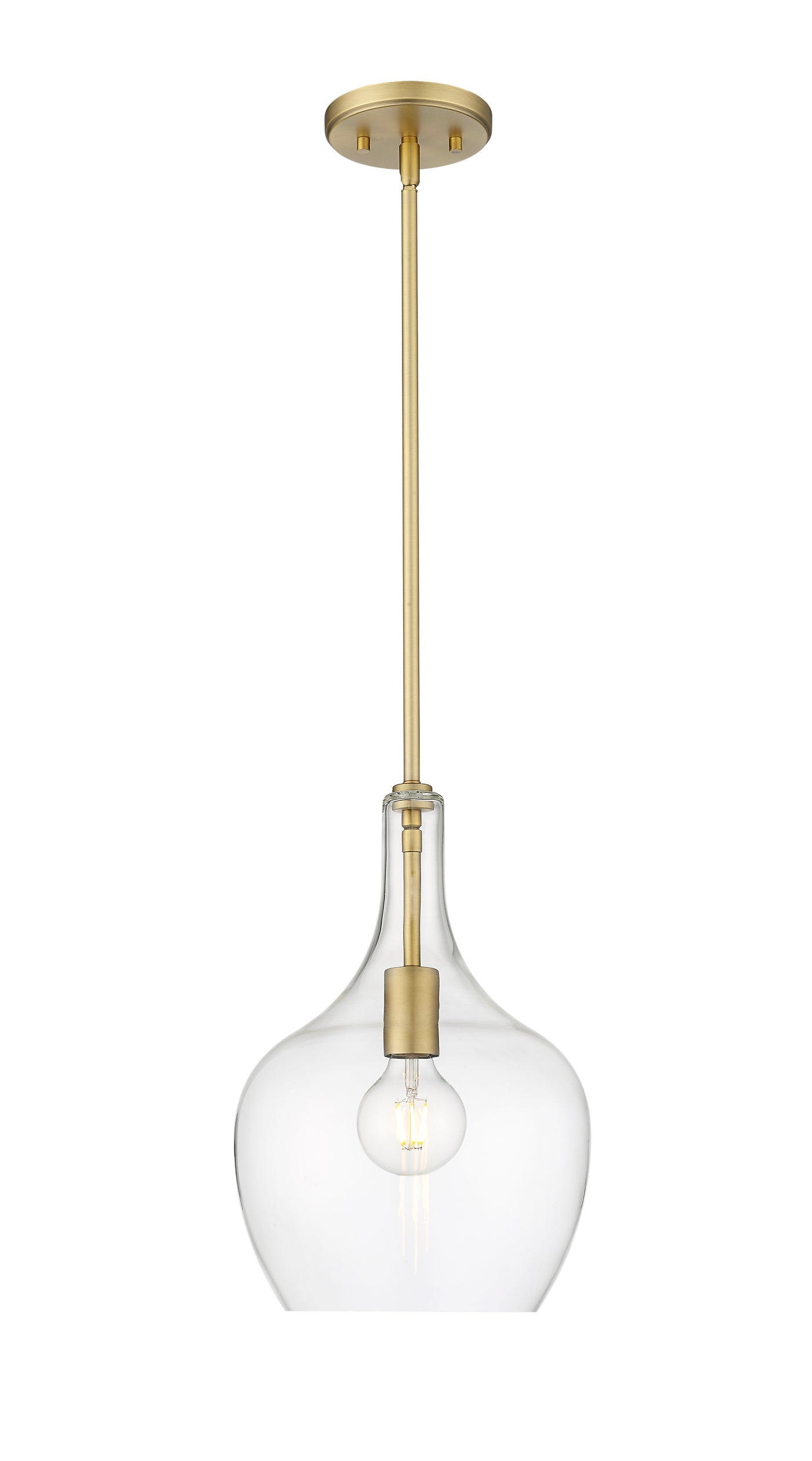 15'' Lamara Vintage Brass 1 Light Pendant