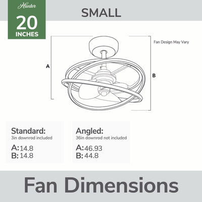 20 inch Cirro Fandelier Luxe Gold Ceiling Fan with LED Light Kit and Handheld Remote