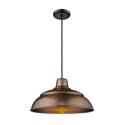 9.25'' R Series Natural Copper 1 Light Pendant