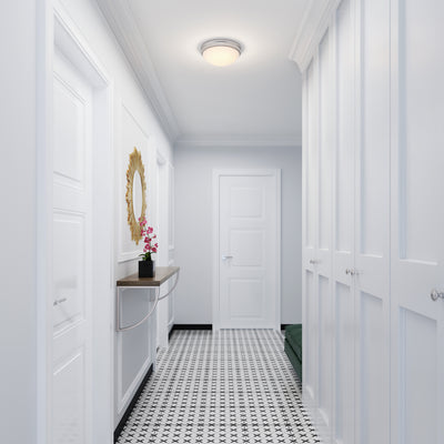 4'' Baumann Brushed Nickel 1 Light Flush Mount