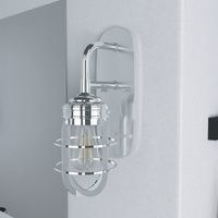 Starklake 14.5-inch 1-light Chrome Wall Sconce with Metal Shade
