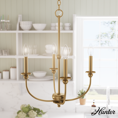 Xidane 24-inch 5-light Brushed Nickel Chandelier with Clear Glass