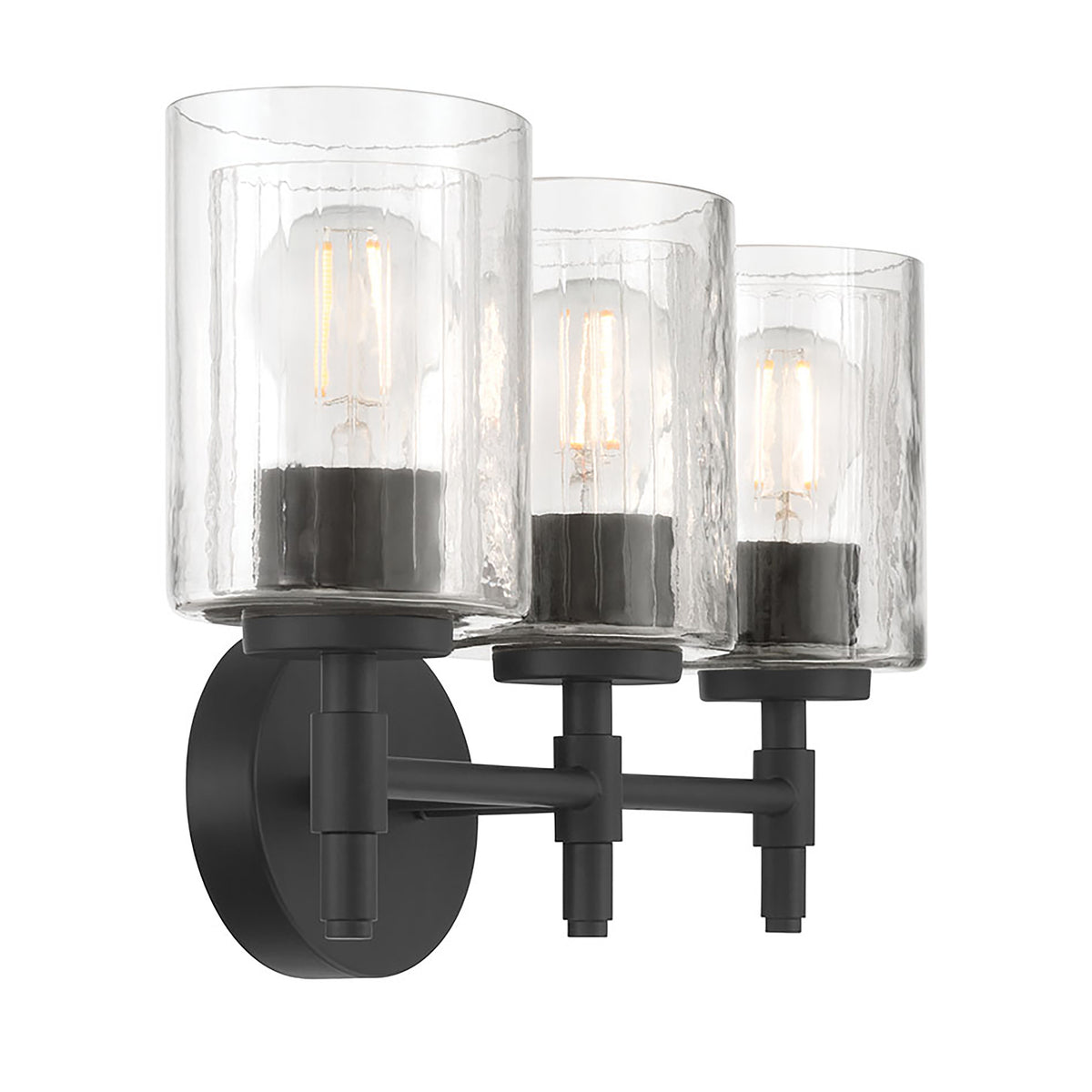 23.5'' Solventa Matte Black 3 Light Bath Vanity