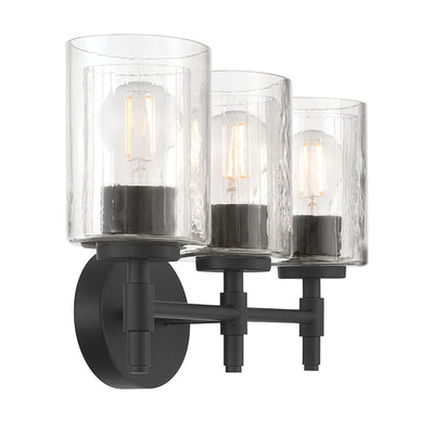 23.5'' Solventa Matte Black 3 Light Bath Vanity