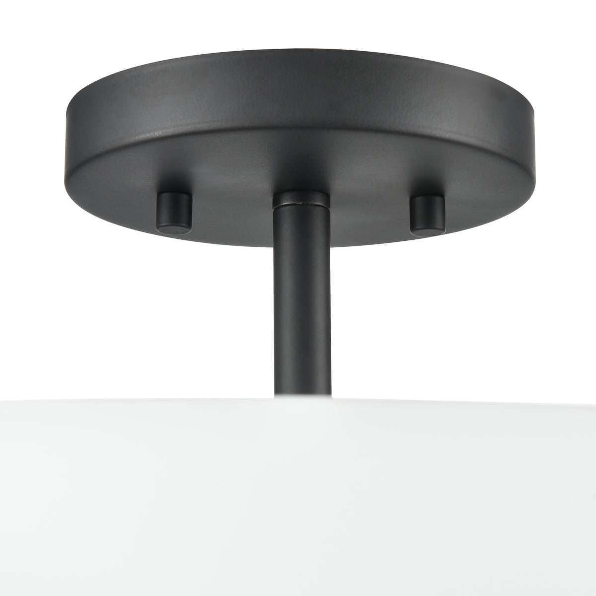 11.25'' Laphia Matte BlackEtched Opal 3 Light Semi-Flush Mount
