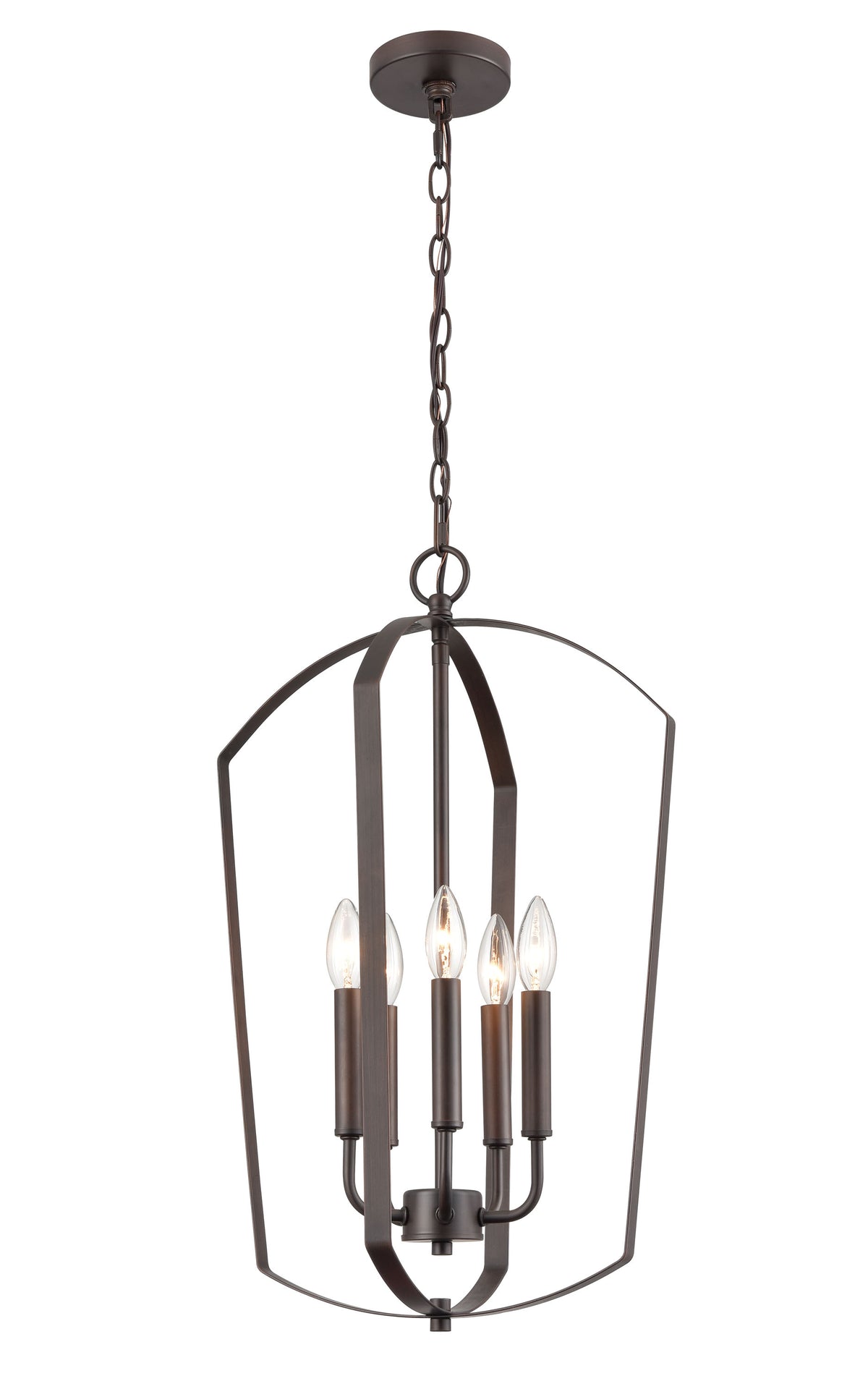 24'' Ivey Lake Rubbed Bronze 5 Light Pendant