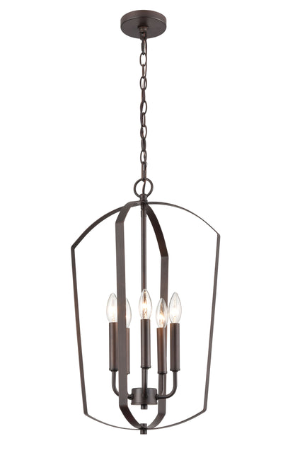 24'' Ivey Lake Rubbed Bronze 5 Light Pendant