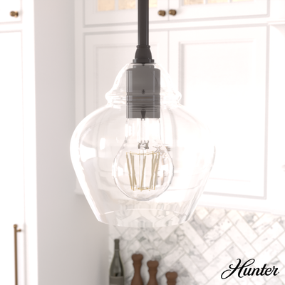 Saddle Creek 7.5-inch 1-light Noble Bronze Schoolhouse Pendant with Cased White Glass
