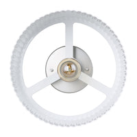 Leilani 11-inch 1-light Brushed Nickel Semi-Flush Mount with Matte White Metal Shade