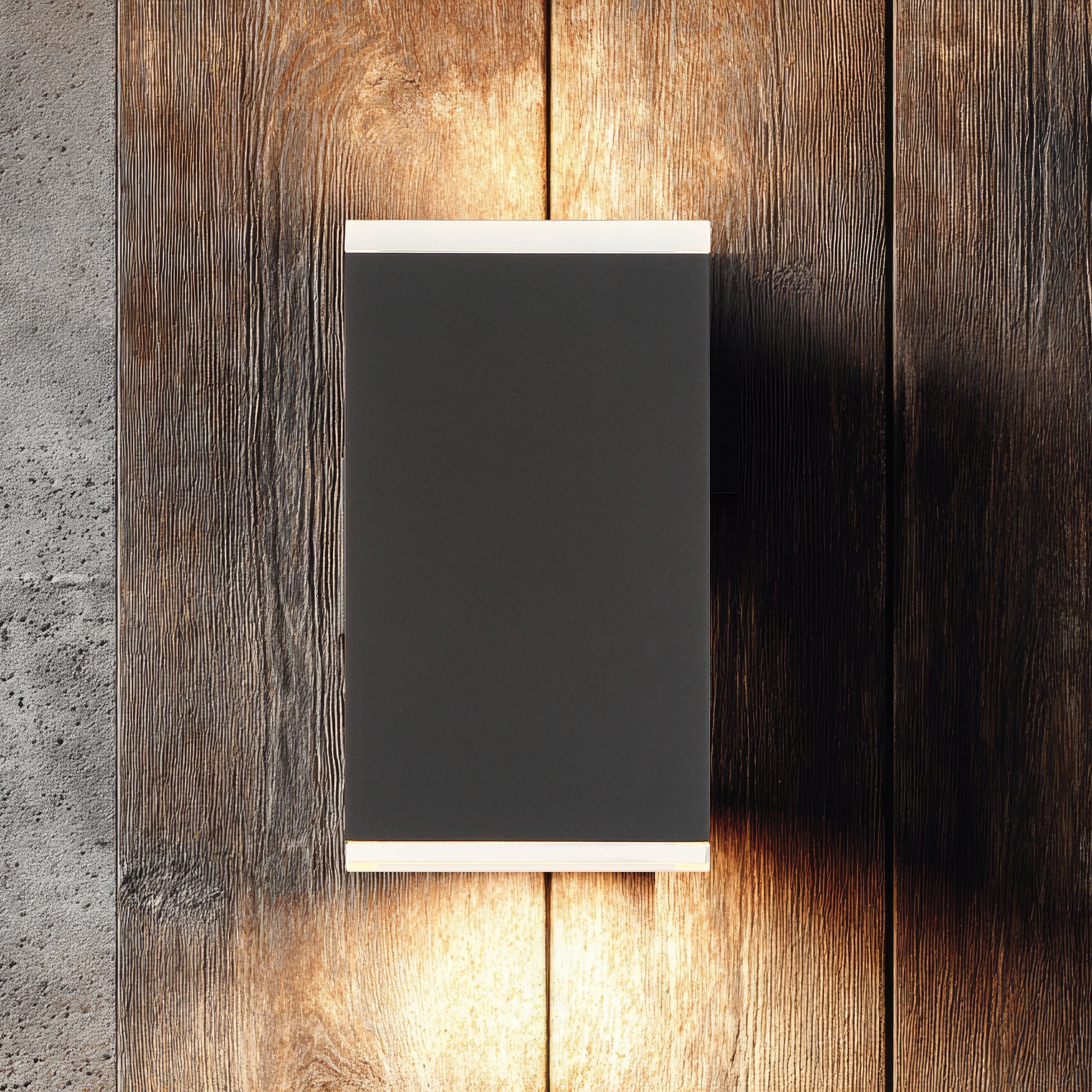 Jasper 8-inch 2-light Textured Black LED Exterior Wall Sconce