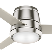 Casablanca 44 inch Commodus Brushed Nickel Low Profile Ceiling Fan with LED Light Kit and Wall Control