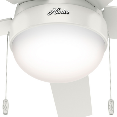 52 inch Anslee Fresh White Ceiling Fan with LED Light Kit and Pull Chain