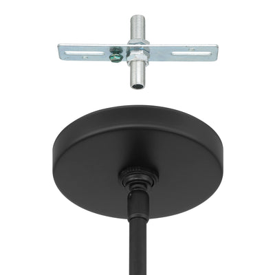Mansfield 12-inch 1-light Matte Black Pendant Light with Clear Glass Shade