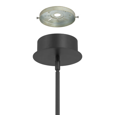 Ristretto 30-inch 12-light Matte Black LED Chandelier with Clear Ribbed and White Acrylic Shades