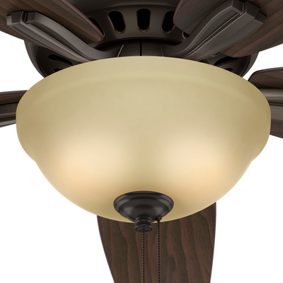 52 inch Newsome Premier Bronze Low Profile Ceiling Fan with LED Light Kit and Pull Chain