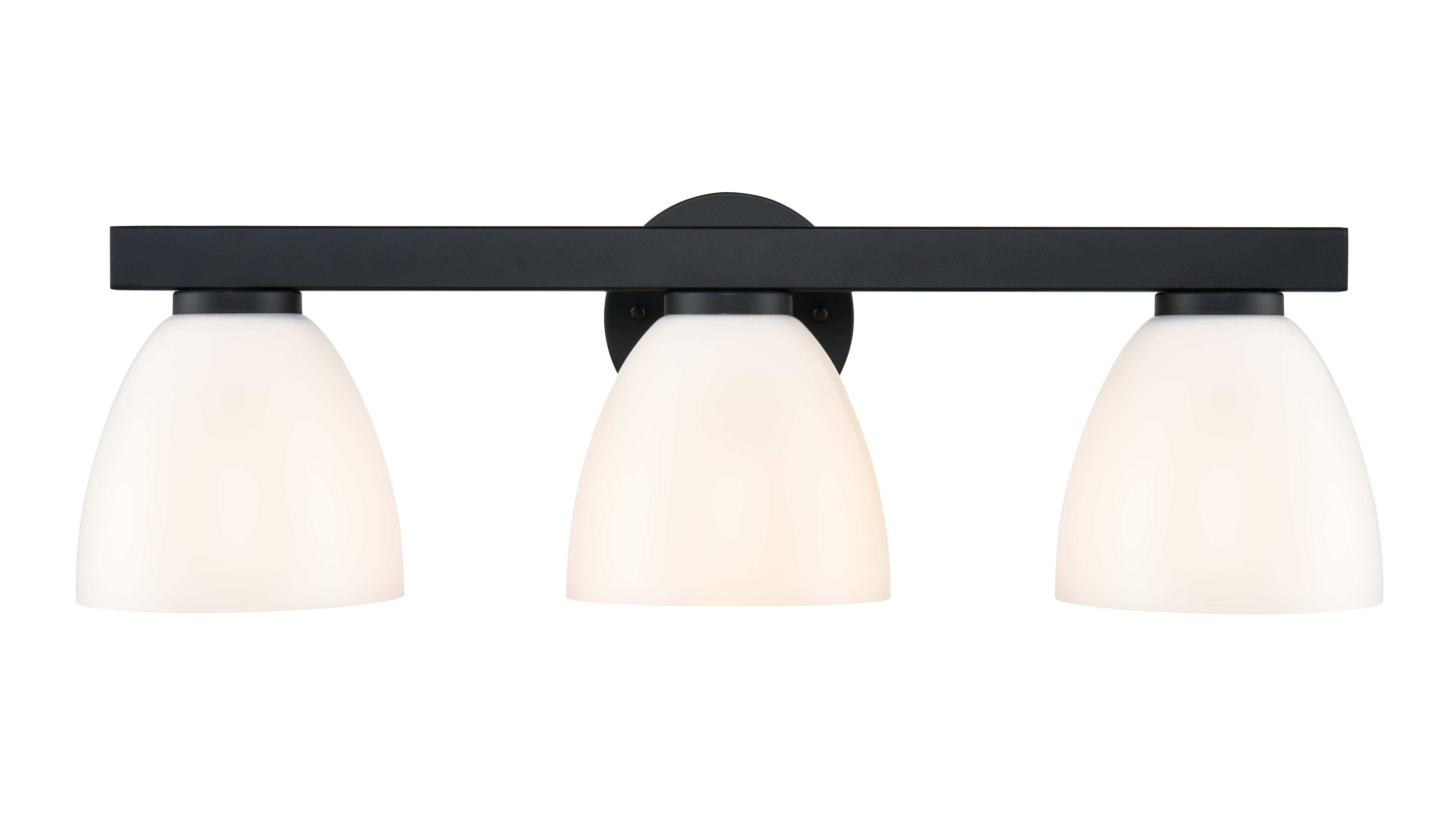 24'' Apria Matte Black 3 Light Bath Vanity