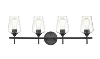 31'' Ashford Matte Black 4 Light Bath Vanity