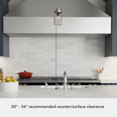 Devon Park 4.5-inch 1-light Brushed Nickel Pendant with Clear Glass