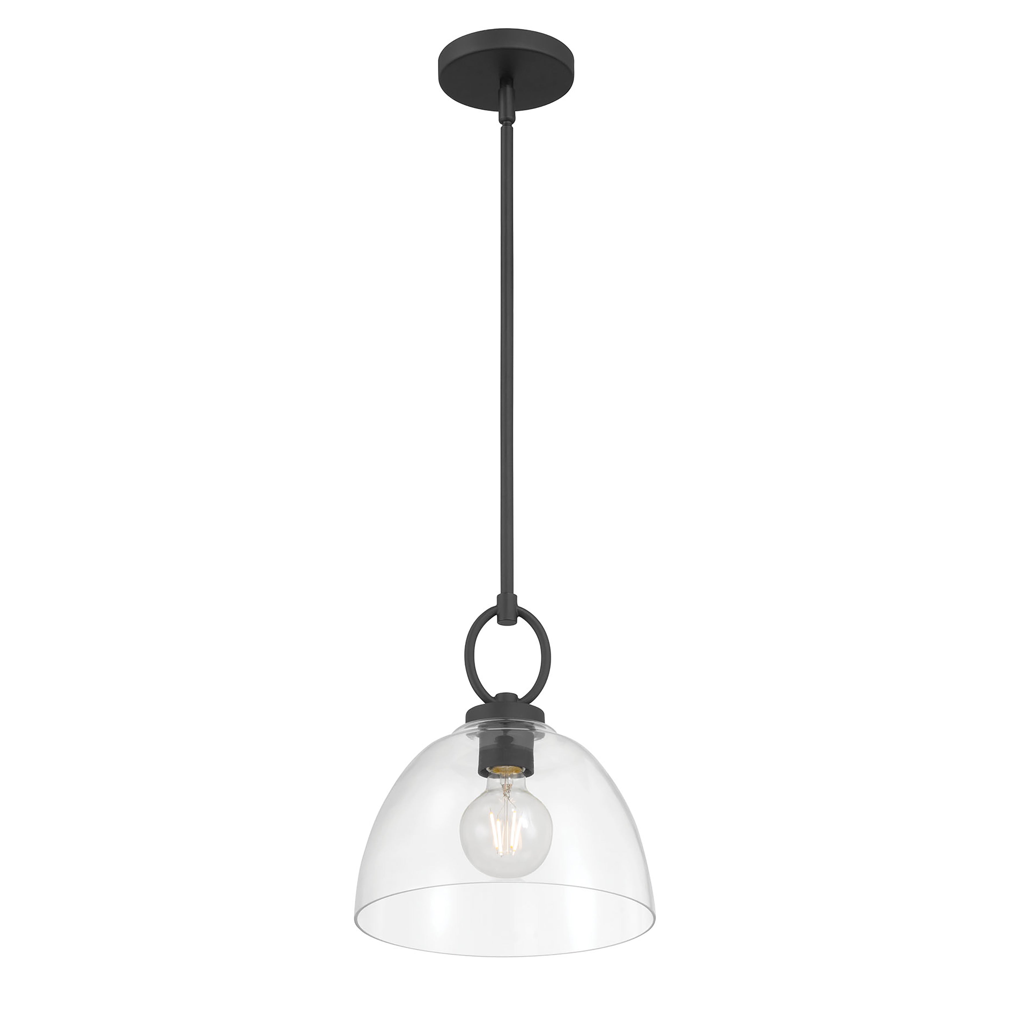 11.5'' Velto Matte Black 1 Light Pendant
