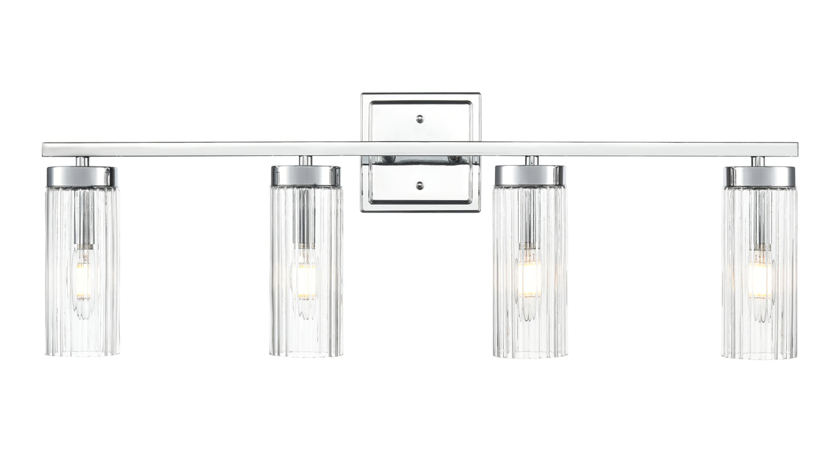 29.75'' Iversen Polished Chrome 4 Light Bath Vanity
