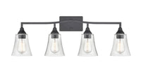 32.5'' Caily Matte Black 4 Light Bath Vanity