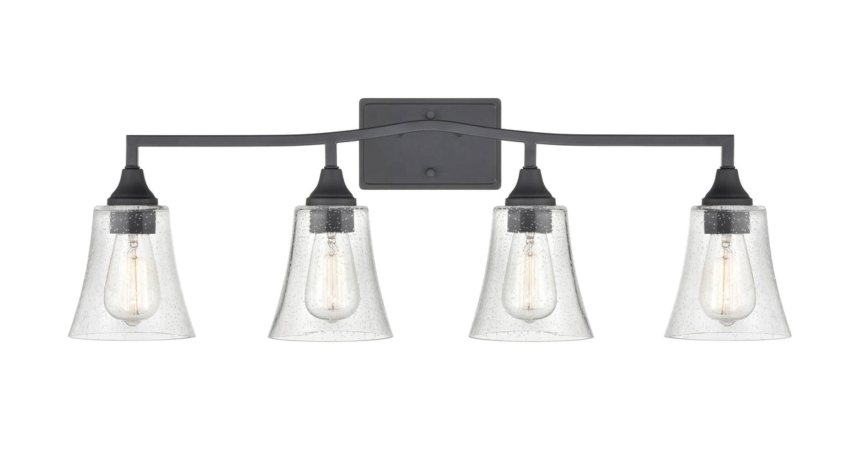 32.5'' Caily Matte Black 4 Light Bath Vanity