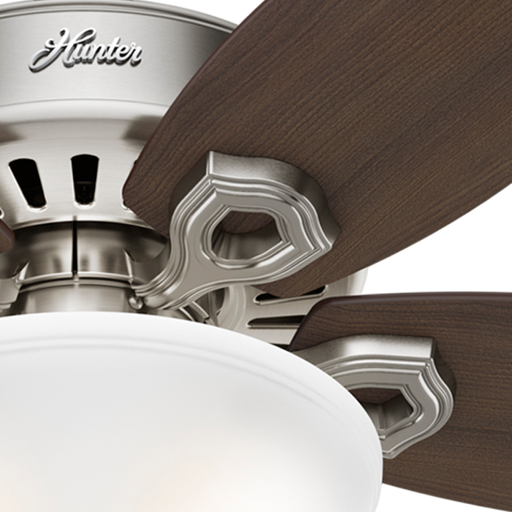 42 inch Builder Brushed Nickel Ceiling Fan with LED Light Kit and Pull Chain