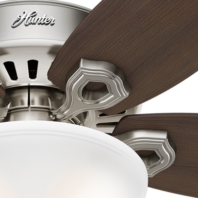 42 inch Builder Brushed Nickel Ceiling Fan with LED Light Kit and Pull Chain