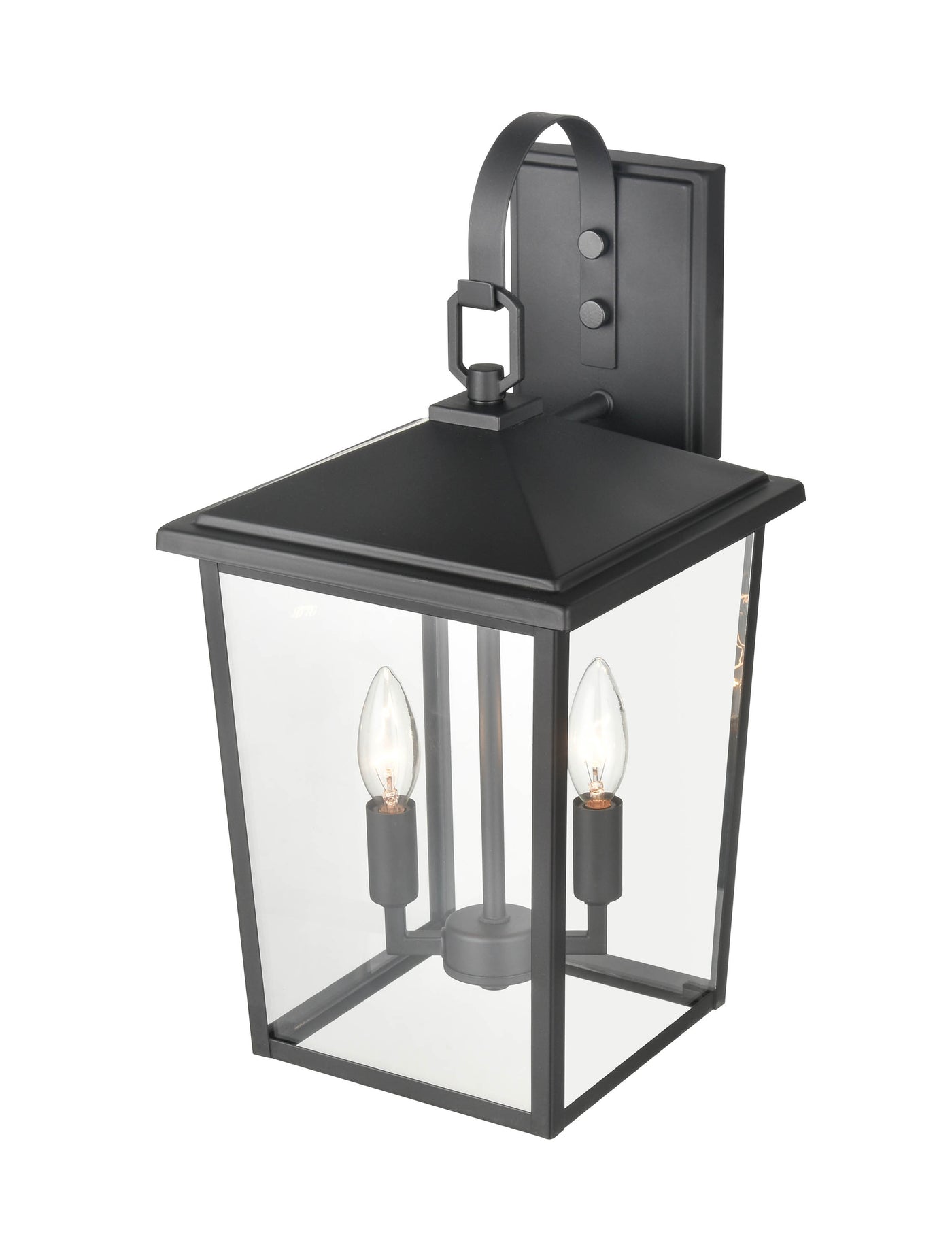 9'' Fetterton Powder Coated Black 2 Light Wall Sconce