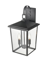 9'' Fetterton Powder Coated Black 2 Light Wall Sconce