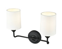 15.25'' Leena Matte Black 2 Light Bath Vanity