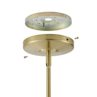 Bryony 12-inch 1-light Brushed Gold Convertible Pendant with White Synthetic Silk Shade