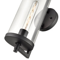 18-inch Beckham Textured Black 1-Light Outdoor Wall Sconce