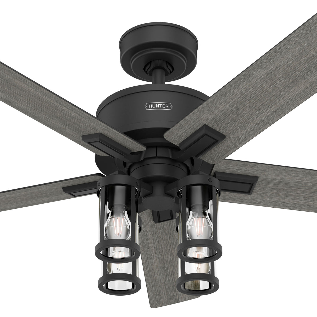 52 inch Astwood II  Matte Black Ceiling Fan with LED Light Kit and Handheld Remote