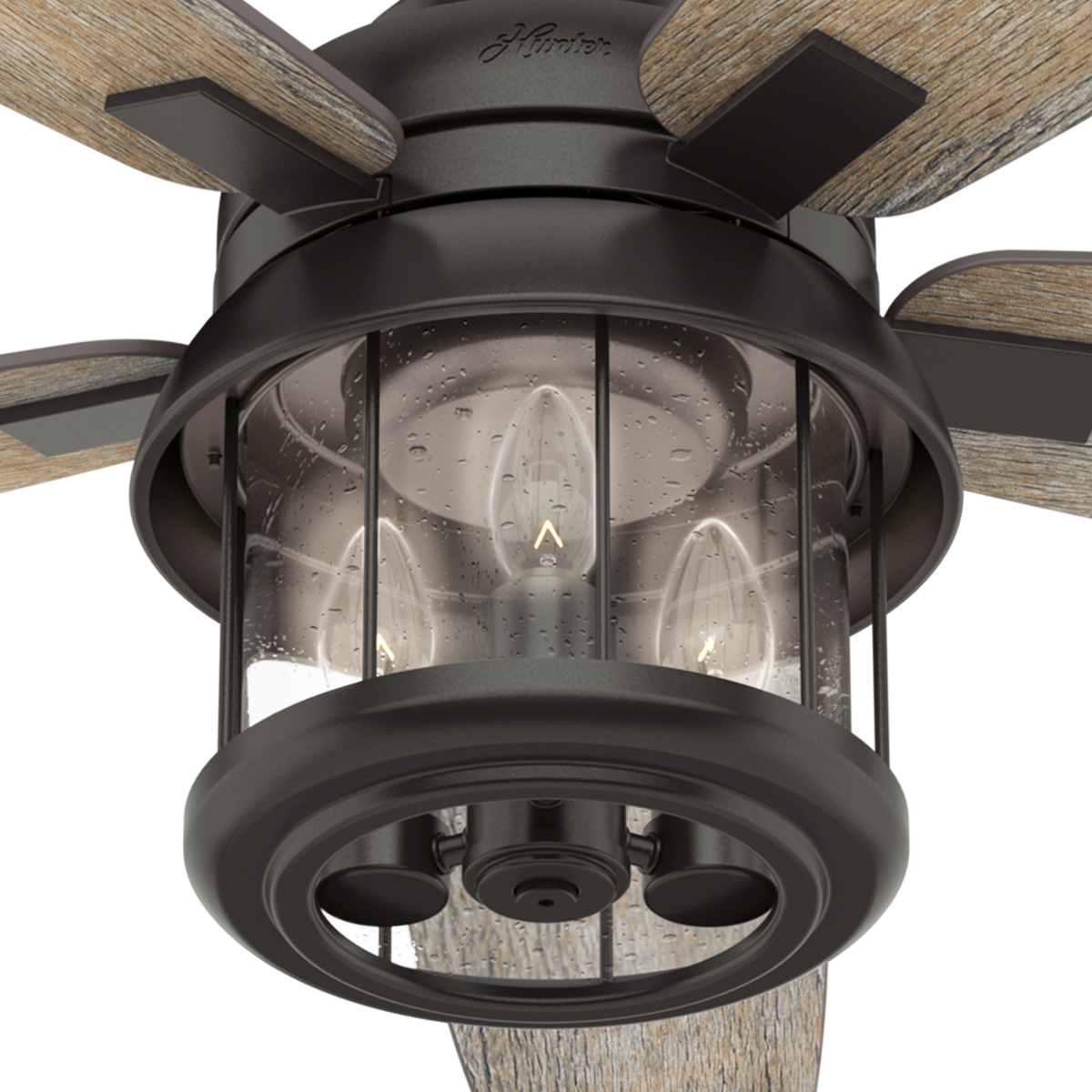 52 inch Coral Bay Noble Bronze Damp Rated Ceiling Fan with LED Light Kit and Handheld Remote