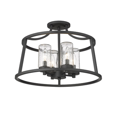 12.22'' Errol Matte Black 4 Light Semi-Flush Mount
