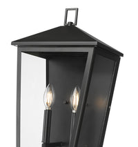 11'' Munger Powder Coated Black 2 Light Wall Sconce