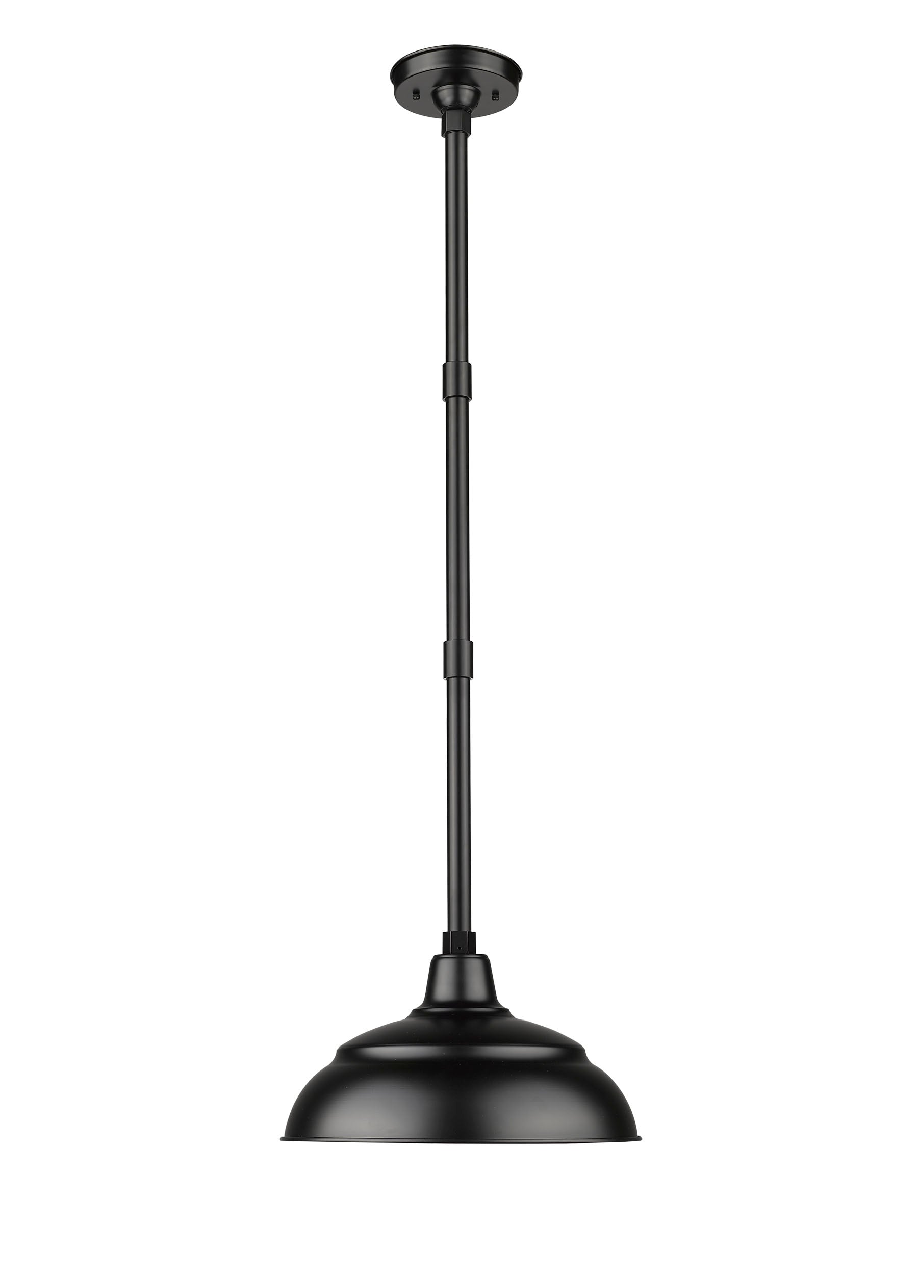 14 x 8.25-inch R Series Satin Black Tapered Warehouse Shade